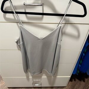 Express Shimmering Silver Dress